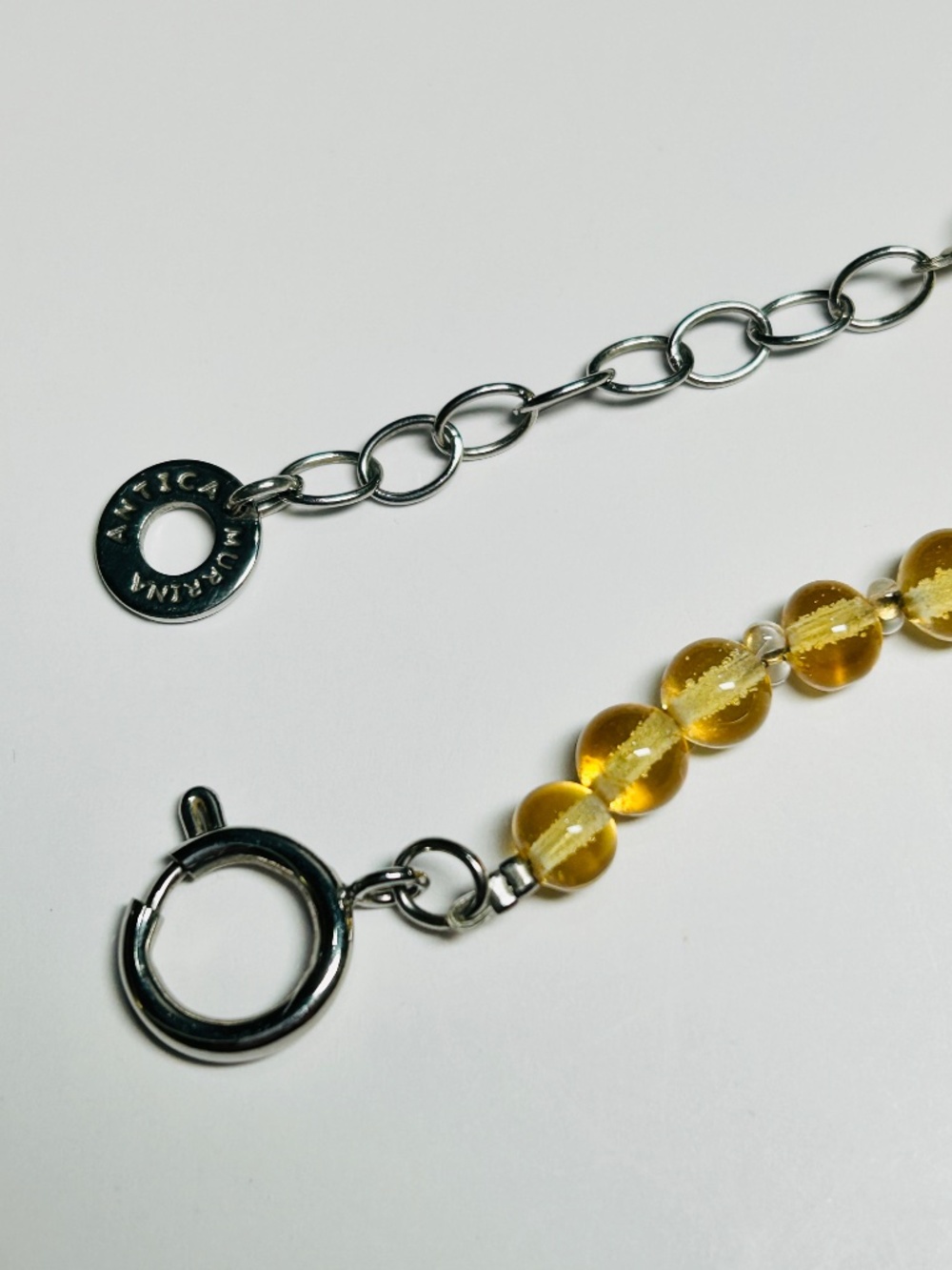 Striking Antica Murrina Venetian Murano Glass Gold Foil beaded necklace - Picture 11 of 14